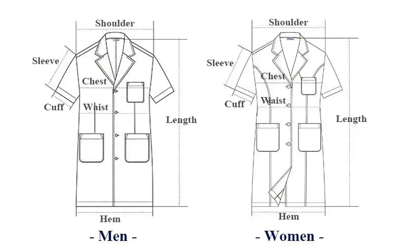 Blouse de laboratoire blanche bon marché pour femmes, hommes, étudiants, chimie, professionnels de la santé, infirmière, manches longues, blouse de médecin XK002 MedSurgery Store For Digital Health