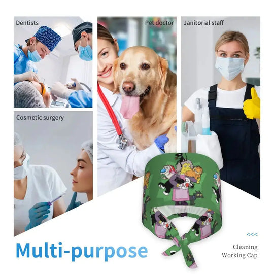 Personnalisé The Simpsons Cartoon Staff Medical Scrubs Hat Men Women Medical Nursing Surgical Scrub Caps MedSurgery Store For Digital Health