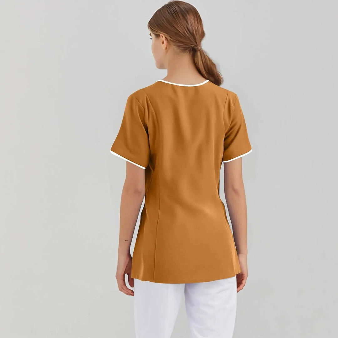 Filipina Medical Elite ISHOWTIENDA - Uniforme clinique ergonomique à manches courtes avec col en V CJdropshipping