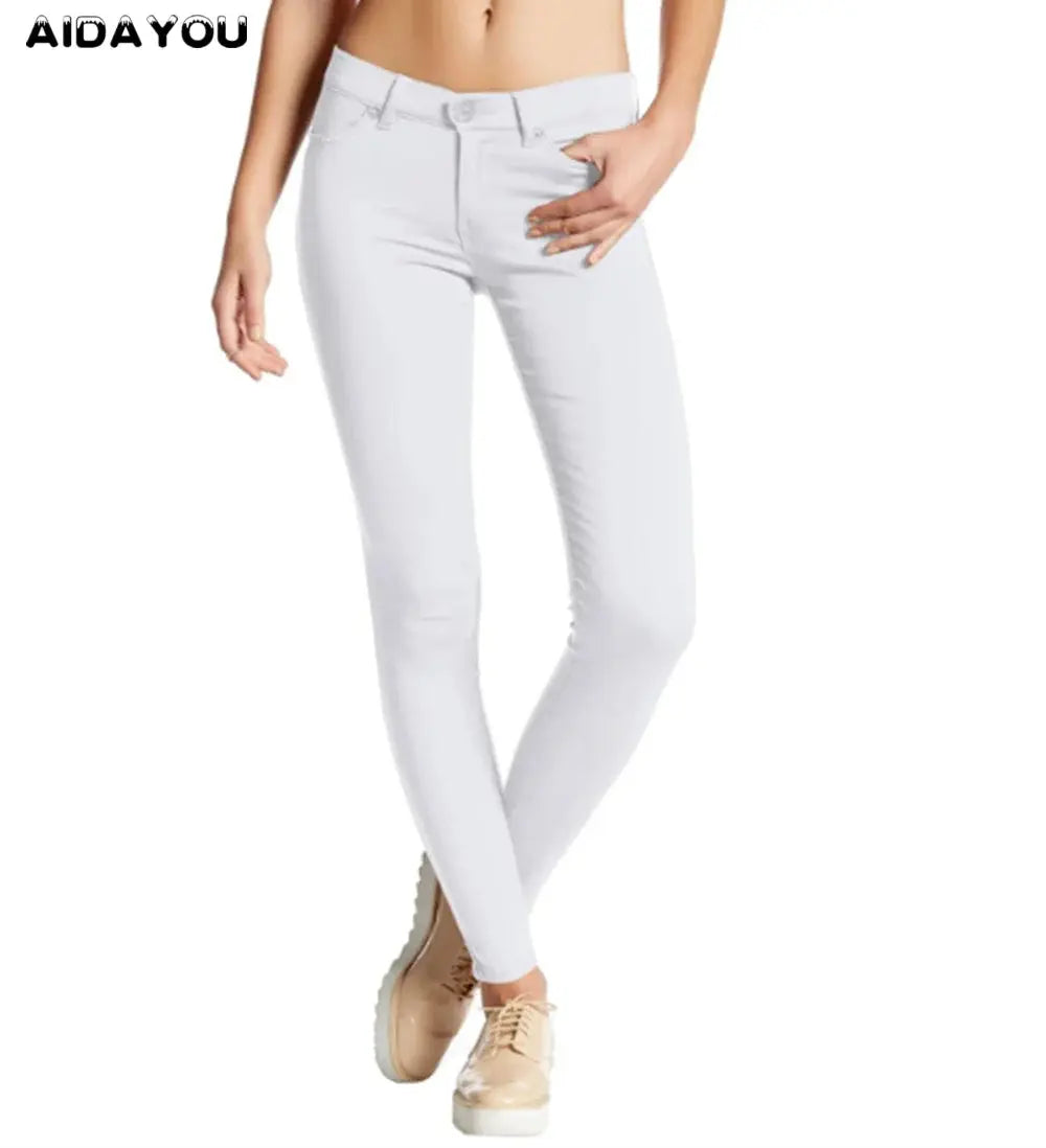 Jeans extensibles en coton pour femmes, pantalons décontractés, blancs, ultra-extensibles, confortables, pour le travail MedSurgery Store For Digital Health