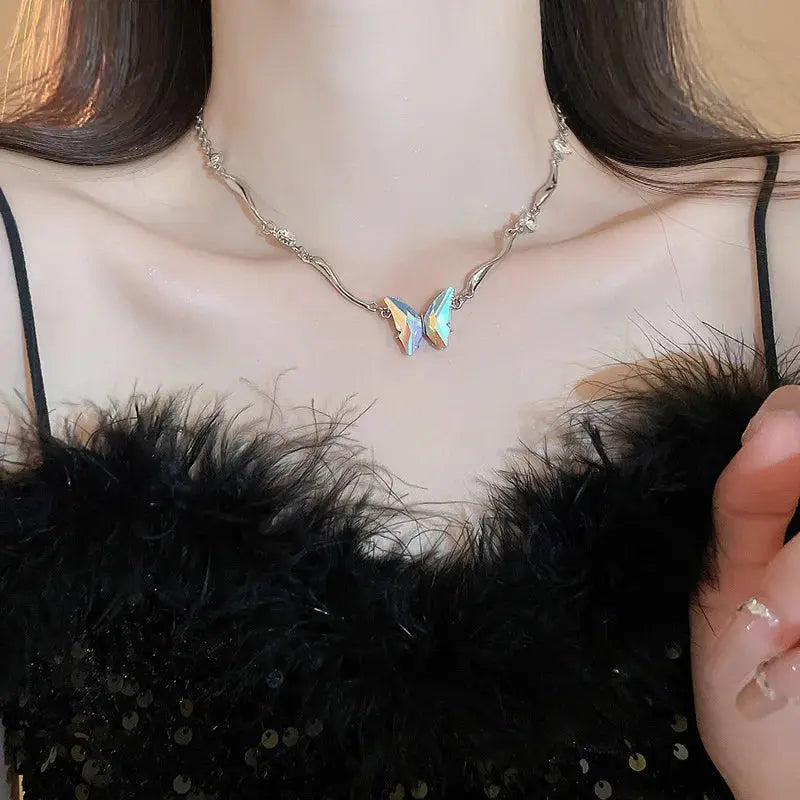 Collier à pendentifs en forme de papillon et de serpent pour femmes, collier ras du cou à glands Y2K Punk, accessoire de bijouterie pour cosplayeurs MedSurgery Store For Digital Health