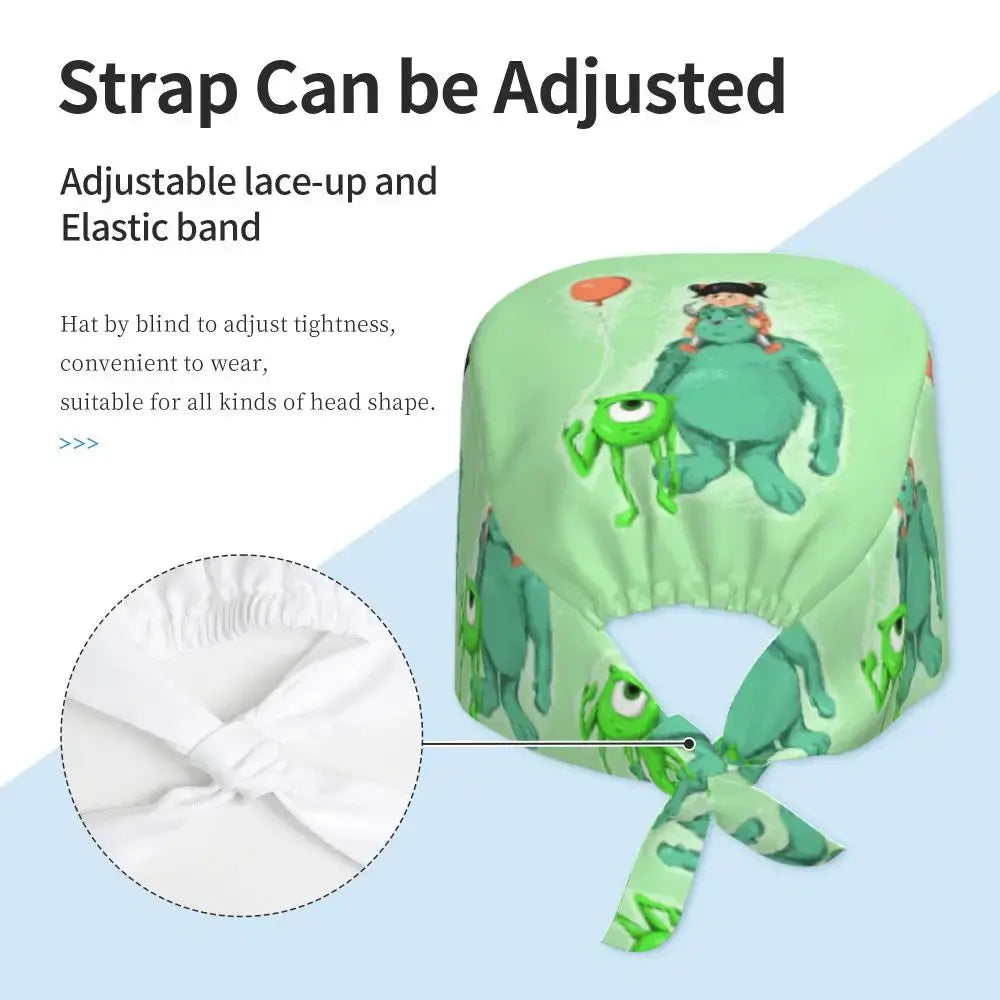Casquette de travail réglable personnalisée avec dessin animé Monsters University, casquette chirurgicale pour hommes et femmes, casquette chirurgicale pour infirmières, médecins et chirurgiens MedSurgery Store For Digital Health
