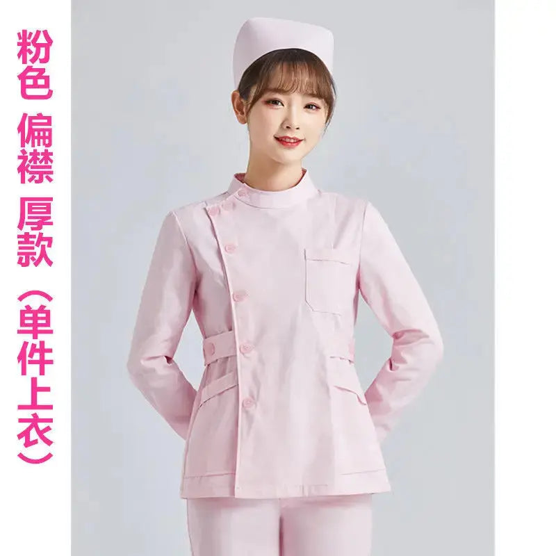 Elite White Nurse Uniform - Women's Short Sleeve Adjustable Scrub Top CJdropshipping