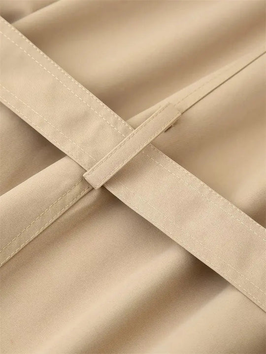 Trench-coat pour femmes, nouveau manteau court avec ceinture, revers, haut décontracté et habillé pour femmes 2025 MedSurgery Store For Digital Health