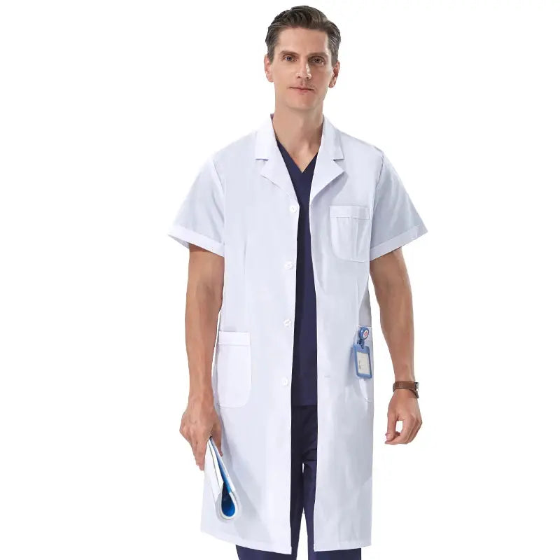 Blouse de laboratoire blanche bon marché pour femmes, hommes, étudiants, chimie, professionnels de la santé, infirmière, manches longues, blouse de médecin XK002 MedSurgery Store For Digital Health