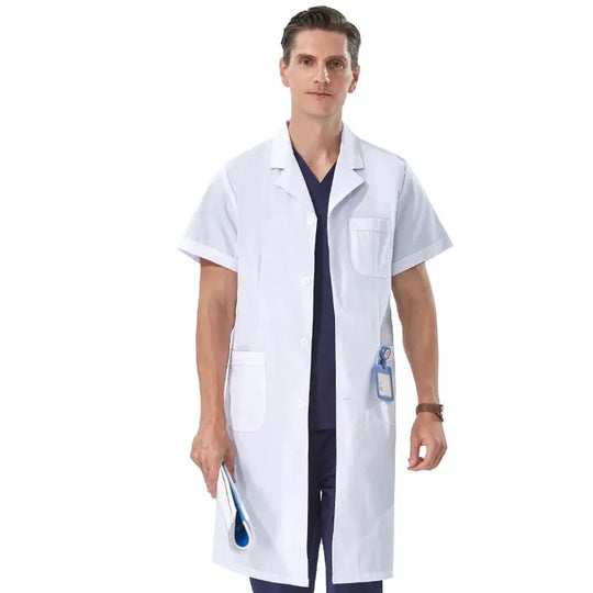 Blouse de laboratoire blanche bon marché pour femmes, hommes, étudiants, chimie, professionnels de la santé, infirmière, manches longues, blouse de médecin XK002 MedSurgery Store For Digital Health
