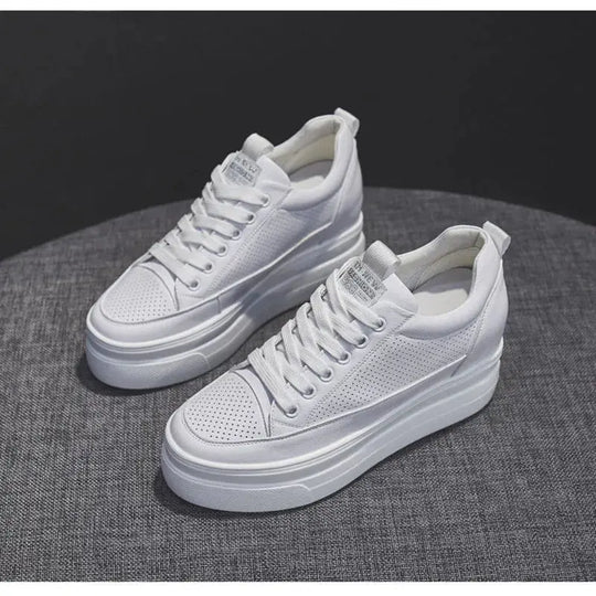Chaussures ete femme espadrille femme basket femme compensé Baskets casual pour femmes, chaussures blanches respirantes et confortables avec talons de 8CM, hauteur de la plateforme augmentée, automne, 2022 MedSurgery Store For Digital Health