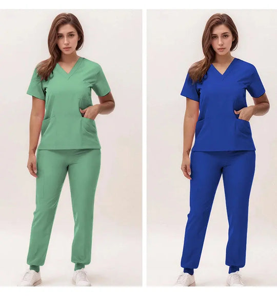 2025 nouvelles blouses de soins infirmiers à col en V, pantalons de jogging, ensembles de blouses de chirurgie, blouses dentaires, blouses d'hôpital, blouses d'hôpital S21 MedSurgery Store For Digital Health