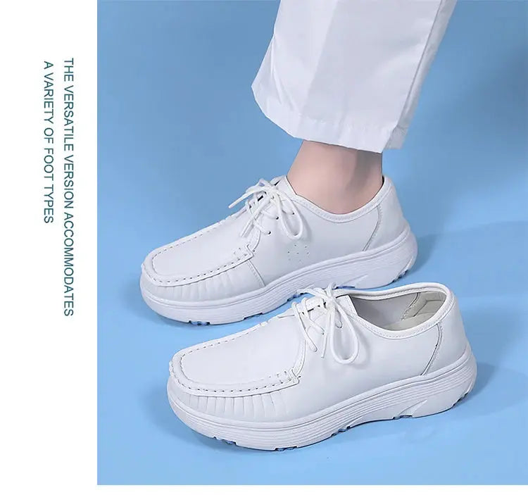 STRONGSHEN, chaussures blanches à plateforme, chaussures d'infirmières, chaussures de travail légères et confortables, chaussures à enfiler à la mode pour les femmes MedSurgery Store For Digital Health