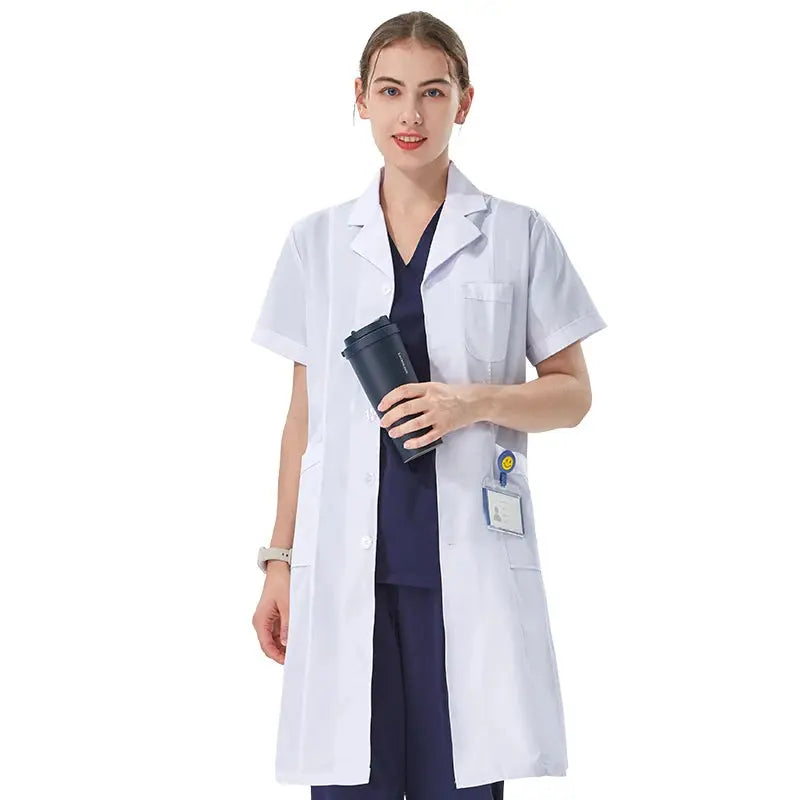 Blouse de laboratoire blanche bon marché pour femmes, hommes, étudiants, chimie, professionnels de la santé, infirmière, manches longues, blouse de médecin XK002 MedSurgery Store For Digital Health