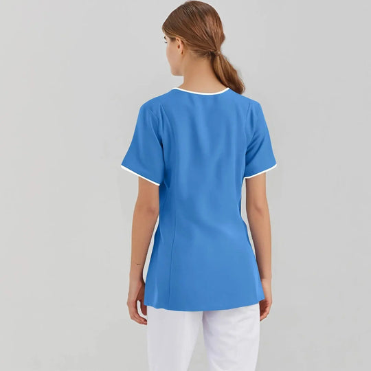 Filipina Medical Elite ISHOWTIENDA - Uniforme clinique ergonomique à manches courtes avec col en V CJdropshipping
