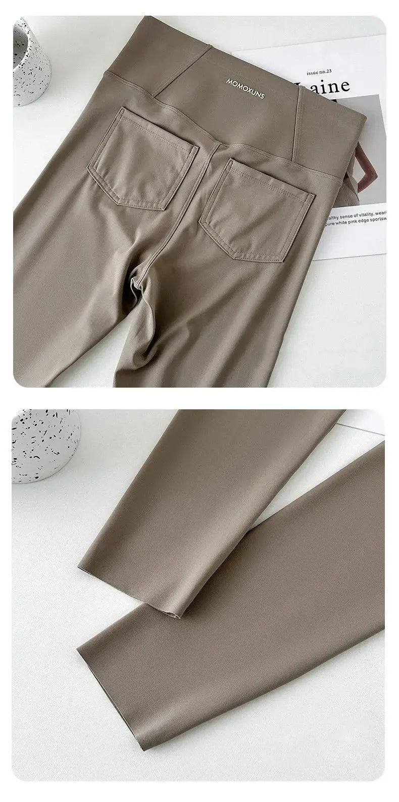 BIVIGAOS 2025 Printemps Été poche arrière Peau de requin Leggings femmes serré blanc Casual sport Fitness Leggings Leggings skinny pantalon MedSurgery Store For Digital Health