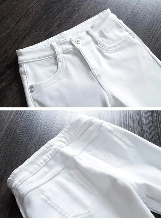 Pantalon skinny blanc pour femme, Jeans skinny taille haute, extensible, à la mode, printemps/été/automne, 2022 MedSurgery Store For Digital Health