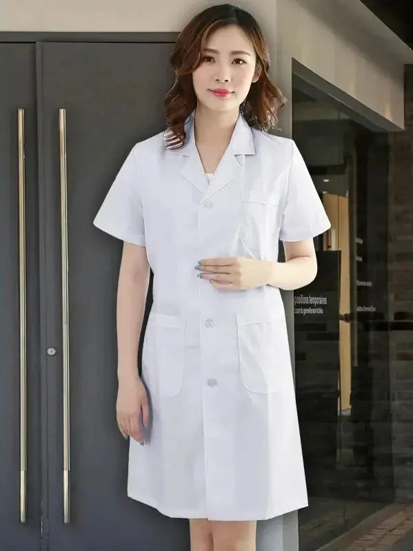 Combinaison d'infirmière, blouse blanche, uniforme médical à manches longues pour femme, blouse de laboratoire médical à manches courtes pour homme, chimie de laboratoire universitaire MedSurgery Store For Digital Health