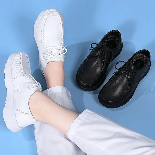 STRONGSHEN, chaussures blanches à plateforme, chaussures d'infirmières, chaussures de travail légères et confortables, chaussures à enfiler à la mode pour les femmes MedSurgery Store For Digital Health