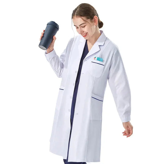 Blouse de laboratoire blanche bon marché pour femmes, hommes, étudiants, chimie, professionnels de la santé, infirmière, manches longues, blouse de médecin XK002 MedSurgery Store For Digital Health