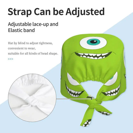 Casquette de travail réglable personnalisée avec dessin animé Monsters University, casquette chirurgicale pour hommes et femmes, casquette chirurgicale pour infirmières, médecins et chirurgiens MedSurgery Store For Digital Health