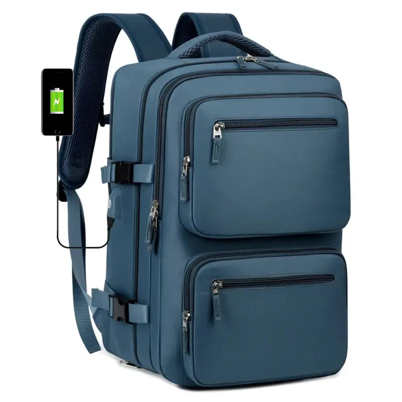 Grand sac à dos de voyage pour femmes et hommes, sac de cabine, sac à dos d'avion imperméable multifonctionnel avec chargement USB, sac à dos antivol MedSurgery Store For Digital Health