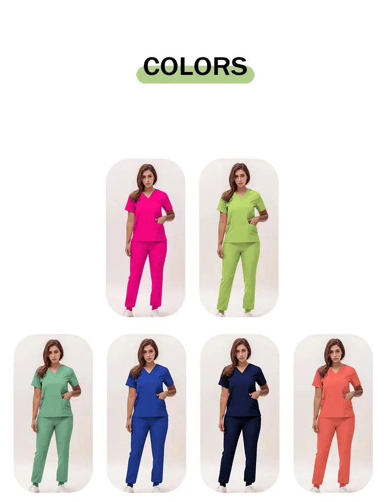 2025 nouvelles blouses de soins infirmiers à col en V, pantalons de jogging, ensembles de blouses de chirurgie, blouses dentaires, blouses d'hôpital, blouses d'hôpital S21 MedSurgery Store For Digital Health