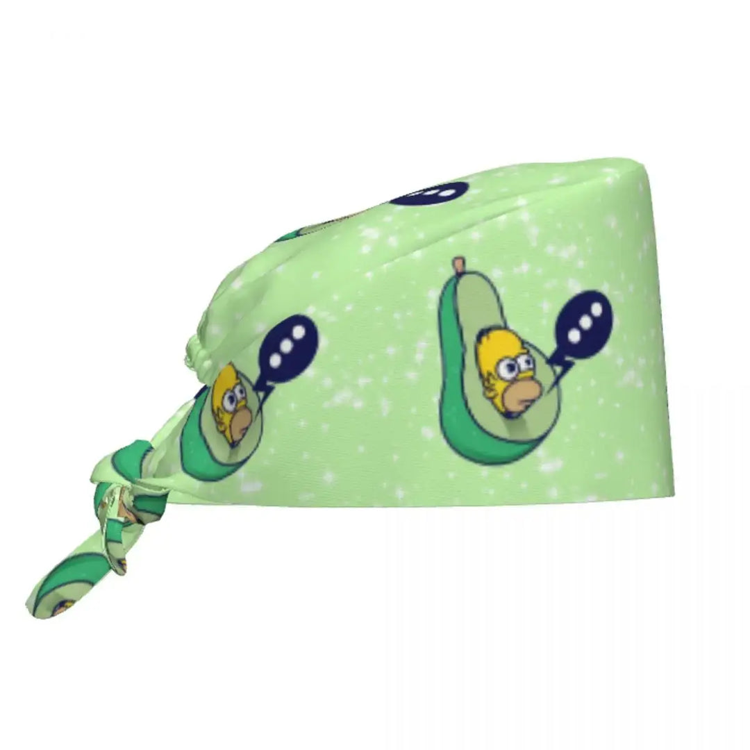 Personnalisé The Simpsons Cartoon Staff Medical Scrubs Hat Men Women Medical Nursing Surgical Scrub Caps MedSurgery Store For Digital Health