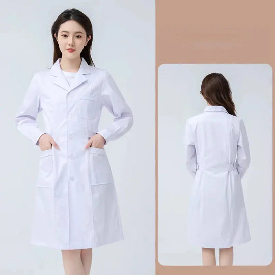 Blouse médicale blanche pour femme, blouse d'infirmière en coton, vêtements de travail d'hôpital, uniforme de travail professionnel de laboratoire scientifique de pharmacie MedSurgery Store For Digital Health