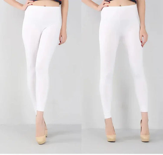 Leggings extensibles en fibre de bambou pour femmes, neuf points, décontractés, grande taille, printemps, été et automne, nouveau de 2024 DSers Fulfillment