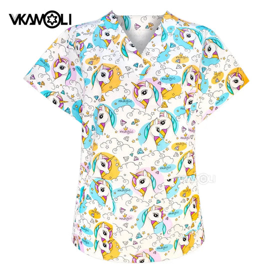 Uniformes pour cliniques vétérinaires, vêtements de travail pour femmes, combinaisons médicales, hauts exfoliants, chemises exfoliantes CJdropshipping