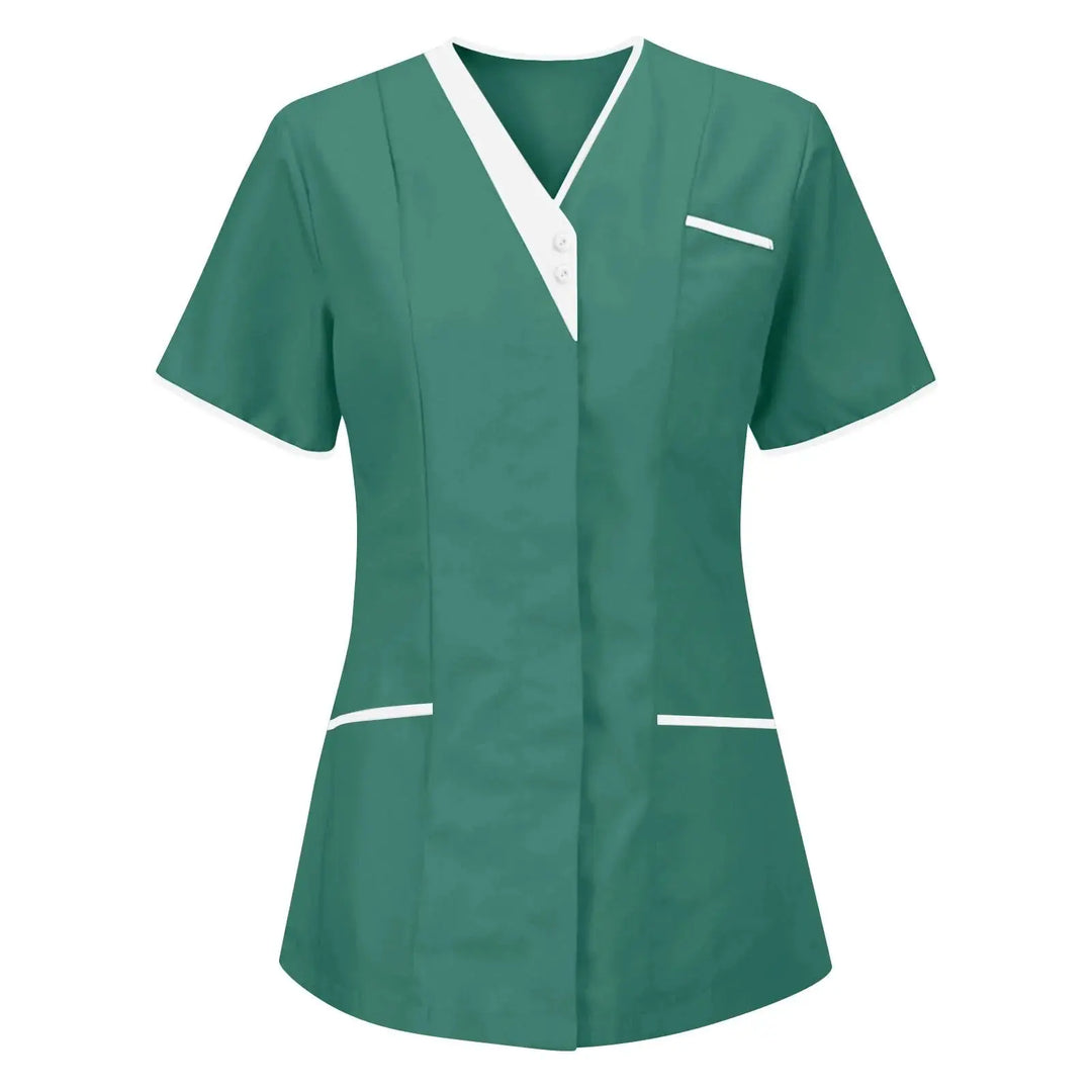 Filipina Medical Elite ISHOWTIENDA - Uniforme clinique ergonomique à manches courtes avec col en V CJdropshipping