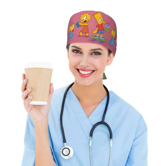 Casquette de travail réglable personnalisée avec explosion de cerveau, casquette chirurgicale des Simpsons, casquette chirurgicale pour infirmier, médecin, chirurgien, pour Chef MedSurgery Store For Digital Health