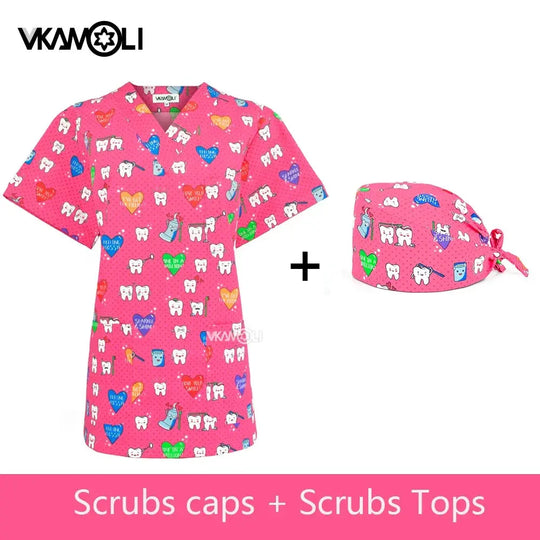 Uniformes pour cliniques vétérinaires, vêtements de travail pour femmes, combinaisons médicales, hauts exfoliants, chemises exfoliantes CJdropshipping