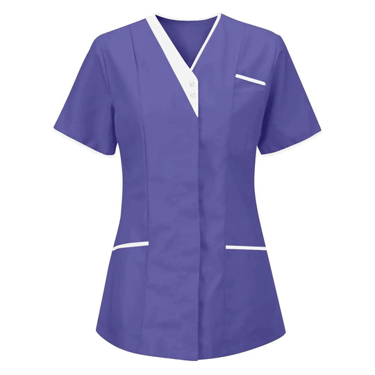 Filipina Medical Elite ISHOWTIENDA - Uniforme clinique ergonomique à manches courtes avec col en V CJdropshipping