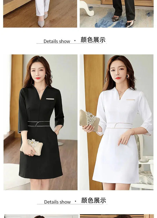 Uniforme d'été pour esthéticienne, combinaison à manches courtes pour salon de beauté, vêtements d'esthéticienne pour spa, vêtements de travail pour massage en hôtel, combinaison coréenne-BC MedSurgery Store For Digital Health