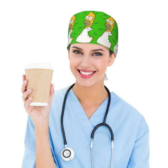 Casquette de travail réglable personnalisée avec explosion de cerveau, casquette chirurgicale des Simpsons, casquette chirurgicale pour infirmier, médecin, chirurgien, pour Chef MedSurgery Store For Digital Health