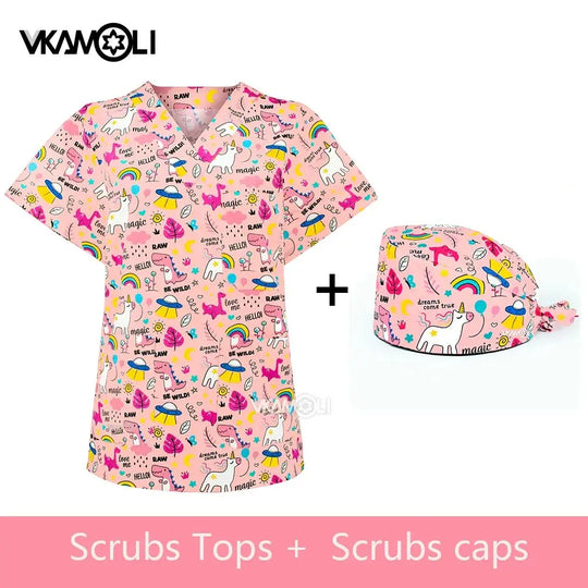 Uniformes pour cliniques vétérinaires, vêtements de travail pour femmes, combinaisons médicales, hauts exfoliants, chemises exfoliantes CJdropshipping