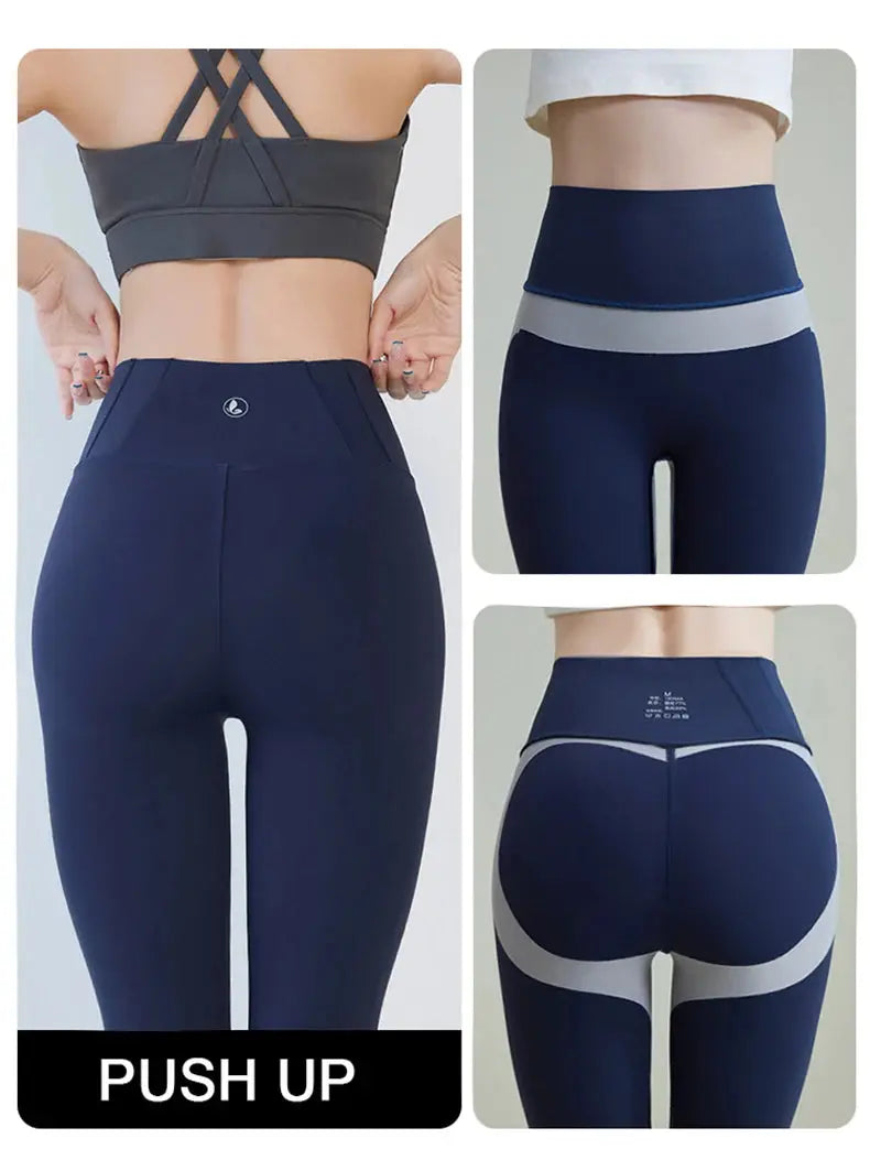 BIVIGAOS 2025 Spring Summer New Red Plum 3D Nude Feeling Nude Sharkskin Leggings Slim Women Sexy Sport Yoga Push Up Fitness Leggings MedSurgery Store For Digital Health