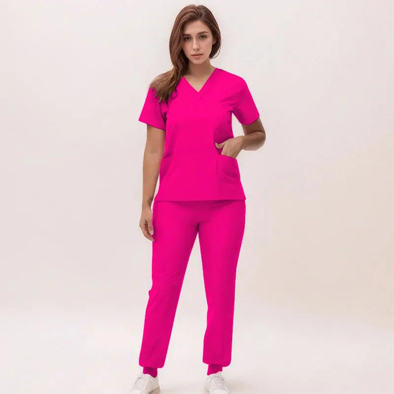 2025 nouvelles blouses de soins infirmiers à col en V, pantalons de jogging, ensembles de blouses de chirurgie, blouses dentaires, blouses d'hôpital, blouses d'hôpital S21 MedSurgery Store For Digital Health
