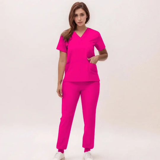 2025 nouvelles blouses de soins infirmiers à col en V, pantalons de jogging, ensembles de blouses de chirurgie, blouses dentaires, blouses d'hôpital, blouses d'hôpital S21 MedSurgery Store For Digital Health