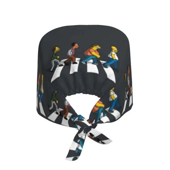 Personnalisé The Simpsons Cartoon Staff Medical Scrubs Hat Men Women Medical Nursing Surgical Scrub Caps MedSurgery Store For Digital Health