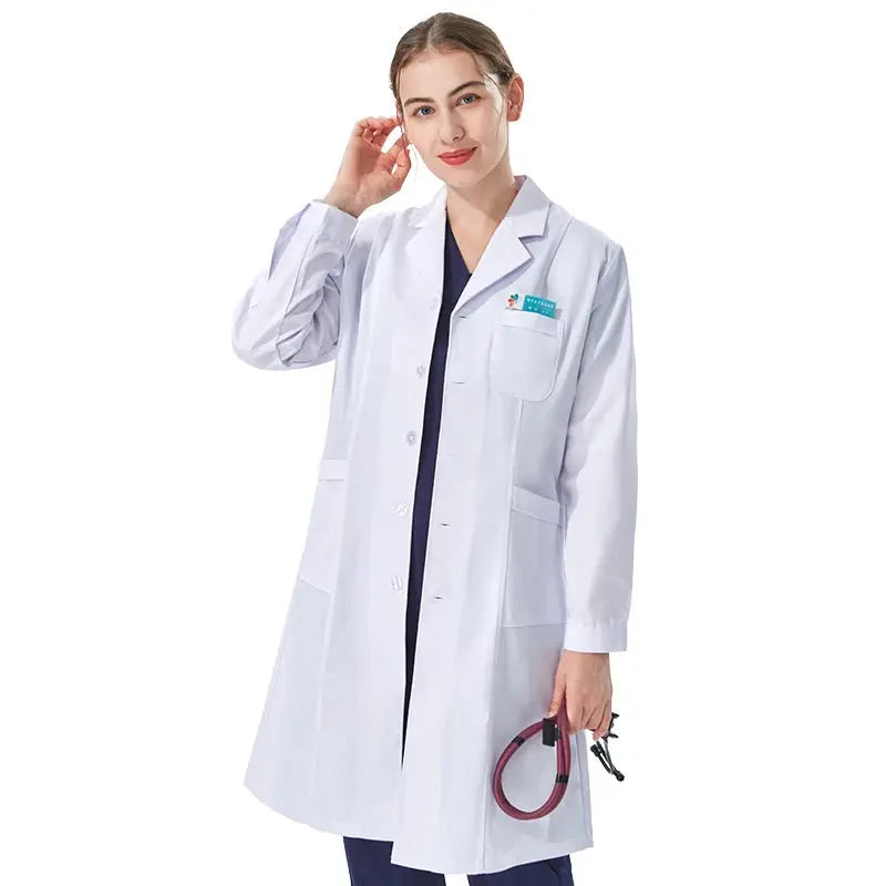 Blouse de laboratoire blanche bon marché pour femmes, hommes, étudiants, chimie, professionnels de la santé, infirmière, manches longues, blouse de médecin XK002 MedSurgery Store For Digital Health