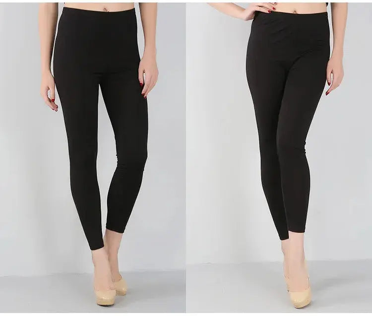 Leggings extensibles en fibre de bambou pour femmes, neuf points, décontractés, grande taille, printemps, été et automne, nouveau de 2024 DSers Fulfillment