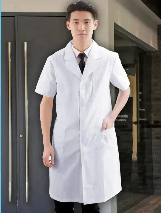 Combinaison d'infirmière, blouse blanche, uniforme médical à manches longues pour femme, blouse de laboratoire médical à manches courtes pour homme, chimie de laboratoire universitaire MedSurgery Store For Digital Health