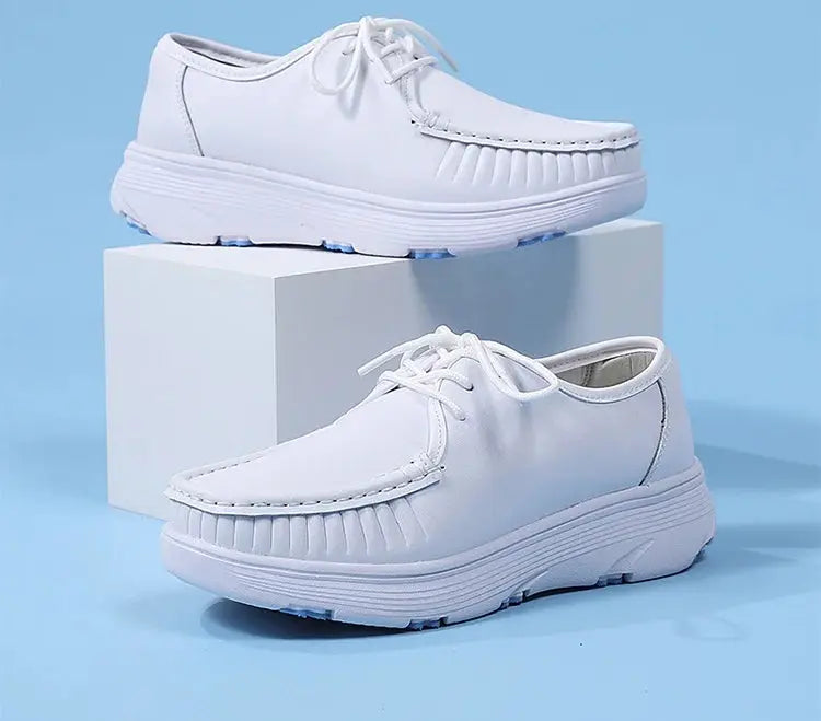 STRONGSHEN, chaussures blanches à plateforme, chaussures d'infirmières, chaussures de travail légères et confortables, chaussures à enfiler à la mode pour les femmes MedSurgery Store For Digital Health