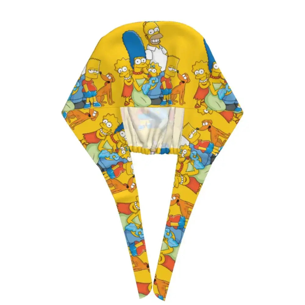 Personnalisé The Simpsons Cartoon Staff Medical Scrubs Hat Men Women Medical Nursing Surgical Scrub Caps MedSurgery Store For Digital Health