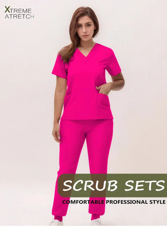 2025 nouvelles blouses de soins infirmiers à col en V, pantalons de jogging, ensembles de blouses de chirurgie, blouses dentaires, blouses d'hôpital, blouses d'hôpital S21 MedSurgery Store For Digital Health