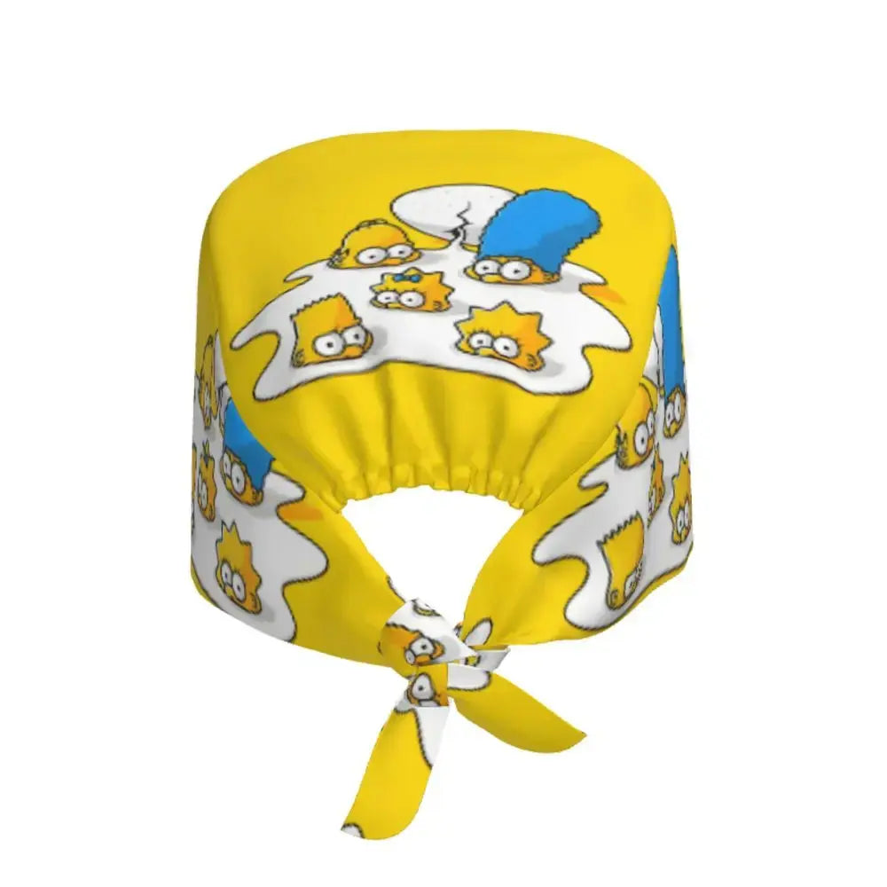 Personnalisé The Simpsons Cartoon Staff Medical Scrubs Hat Men Women Medical Nursing Surgical Scrub Caps MedSurgery Store For Digital Health