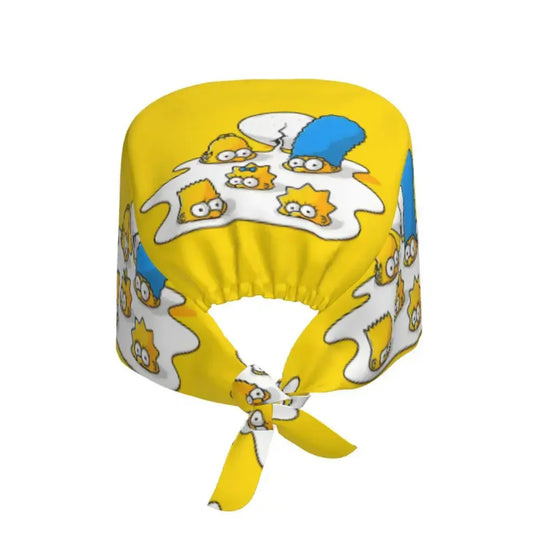 Personnalisé The Simpsons Cartoon Staff Medical Scrubs Hat Men Women Medical Nursing Surgical Scrub Caps MedSurgery Store For Digital Health