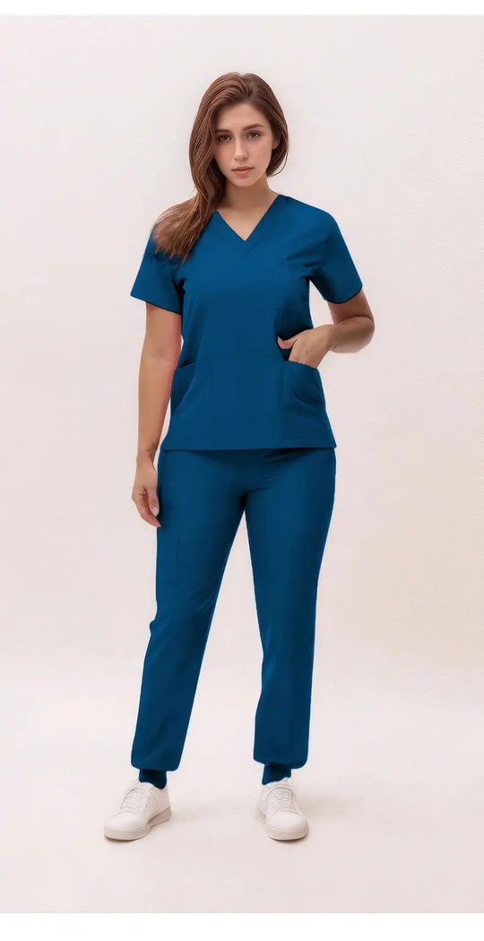 2025 nouvelles blouses de soins infirmiers à col en V, pantalons de jogging, ensembles de blouses de chirurgie, blouses dentaires, blouses d'hôpital, blouses d'hôpital S21 MedSurgery Store For Digital Health