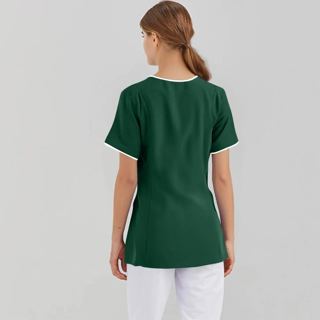 Filipina Medical Elite ISHOWTIENDA - Uniforme clinique ergonomique à manches courtes avec col en V CJdropshipping