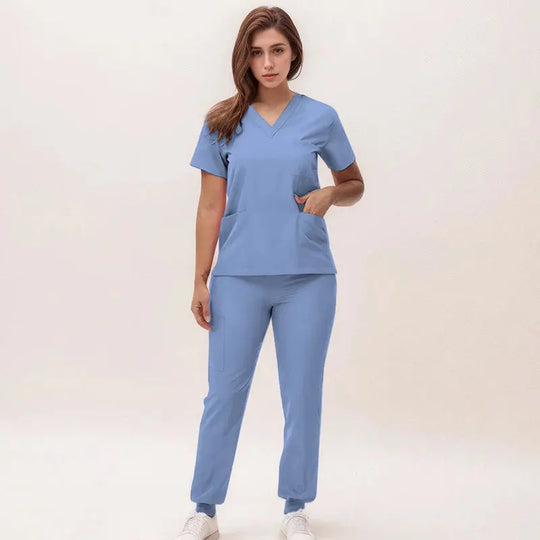 2025 nouvelles blouses de soins infirmiers à col en V, pantalons de jogging, ensembles de blouses de chirurgie, blouses dentaires, blouses d'hôpital, blouses d'hôpital S21 MedSurgery Store For Digital Health