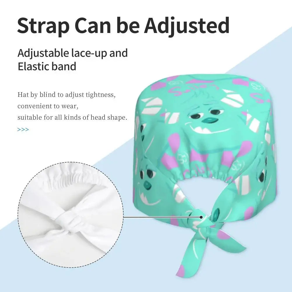 Casquette de travail réglable personnalisée avec dessin animé Monsters University, casquette chirurgicale pour hommes et femmes, casquette chirurgicale pour infirmières, médecins et chirurgiens MedSurgery Store For Digital Health